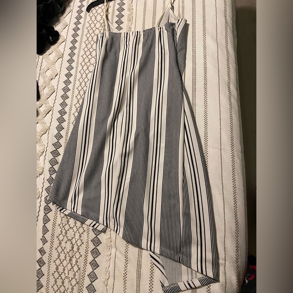 Striped Asymmetrical Dress - Picture 3 of 4